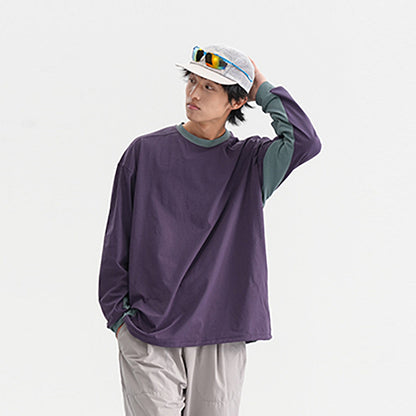 American-style Sports Loose Breathable Quick-drying Sun Protection Drawstring At Hem Round Neck Top For Men
